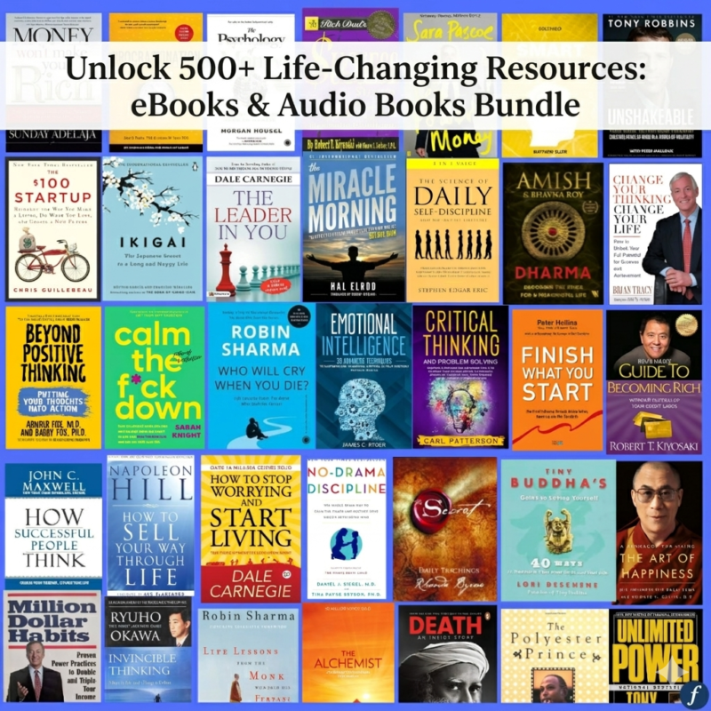 unlock 500+ life changing resources: ebooks & audio books bundle