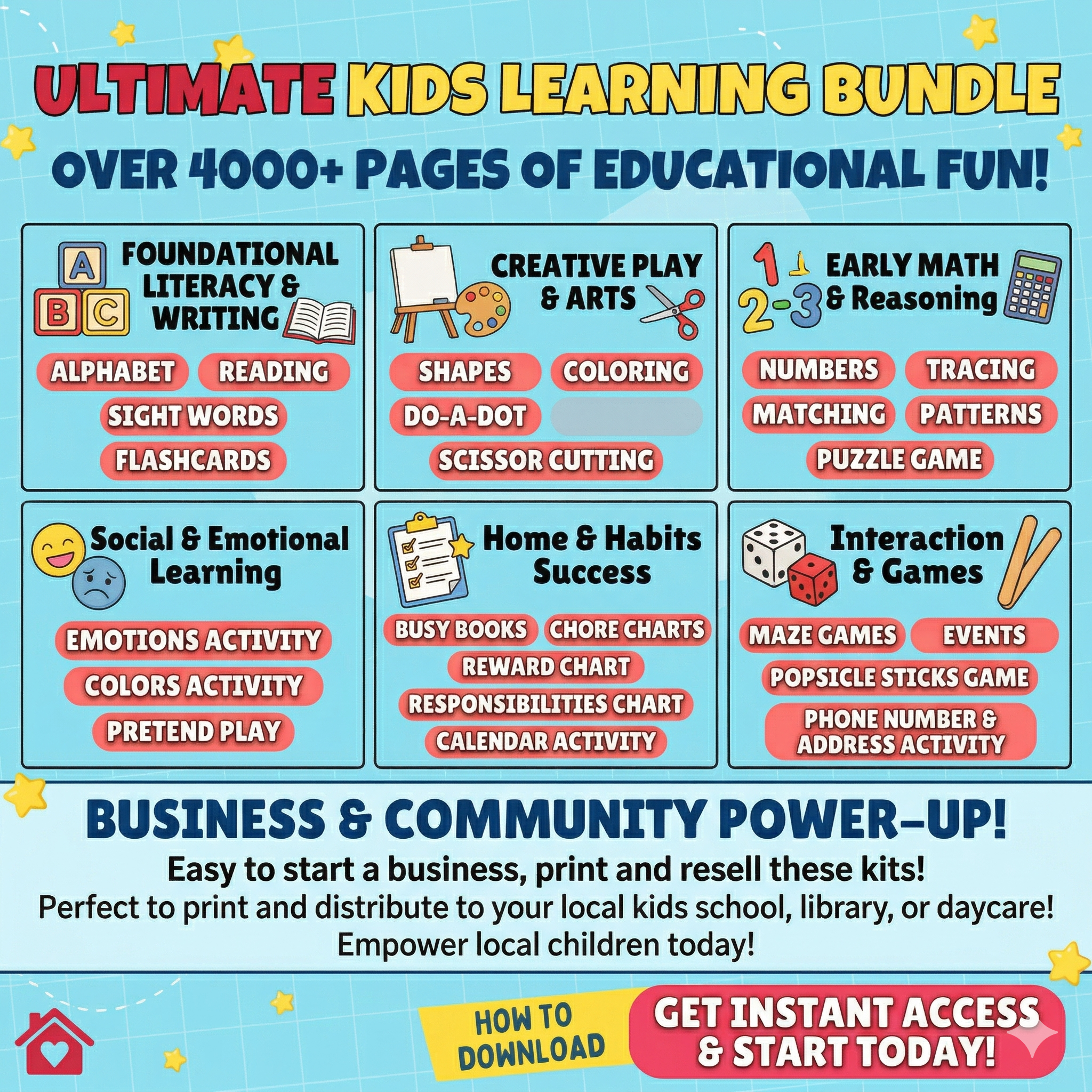 the ultimate 4,000+ page kids educational bundle: spark learning & start your own business the ultimate 4,000+ page kids educational bundle: spark learning & start your own business