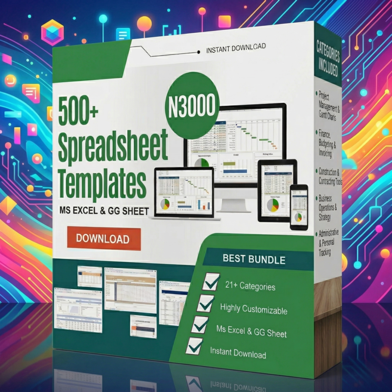 the ultimate 500+ excel templates bundle: from project management to personal tracking!