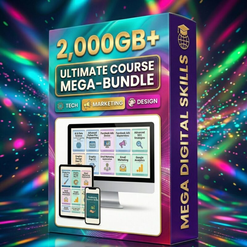 2000gb+ premium course bundle: code, ai, digital marketing & freelancing