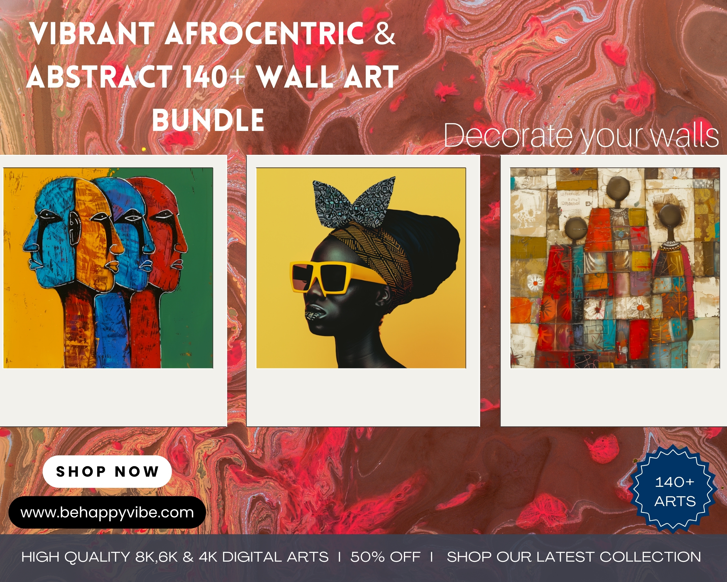 vibrant afrocentric & abstract wall art bundle – 140+ premium digital prints vibrant afrocentric & abstract wall art bundle – 140+ premium digital prints