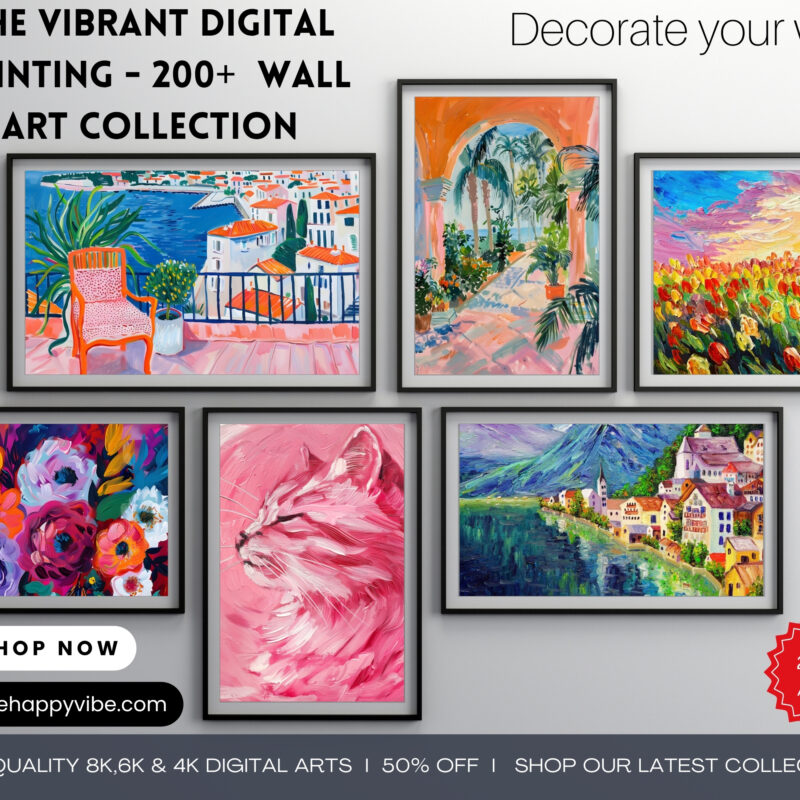 the vibrant digital painting collection – 200+ premium wall art prints (8k, 6k, 4k)