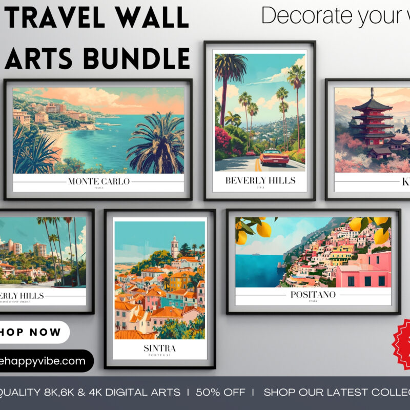 ultimate travel wall art digital bundle – 300+ premium prints (8k, 6k & 4k)
