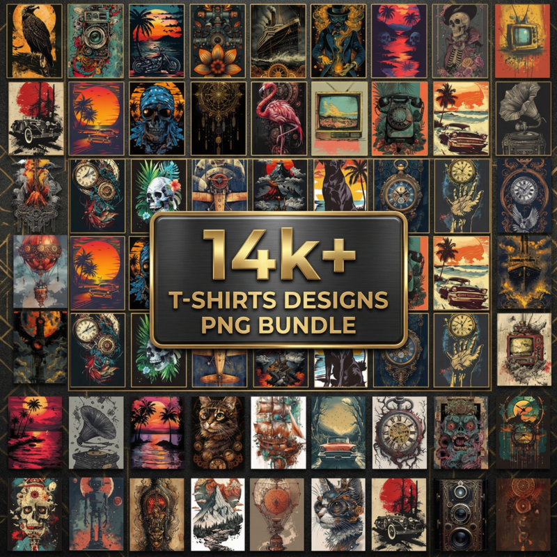 the ultimate 14,000+ t shirt design mega bundle