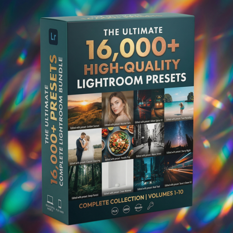 the ultimate 16,000+ lightroom presets bundle