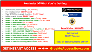 go from zero to $10k/month in 60 days (or less!) with the ultimate passive income system!