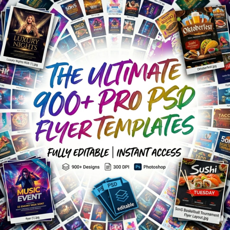 elevate your designs: 900+ premium psd flyer templates [fully editable]