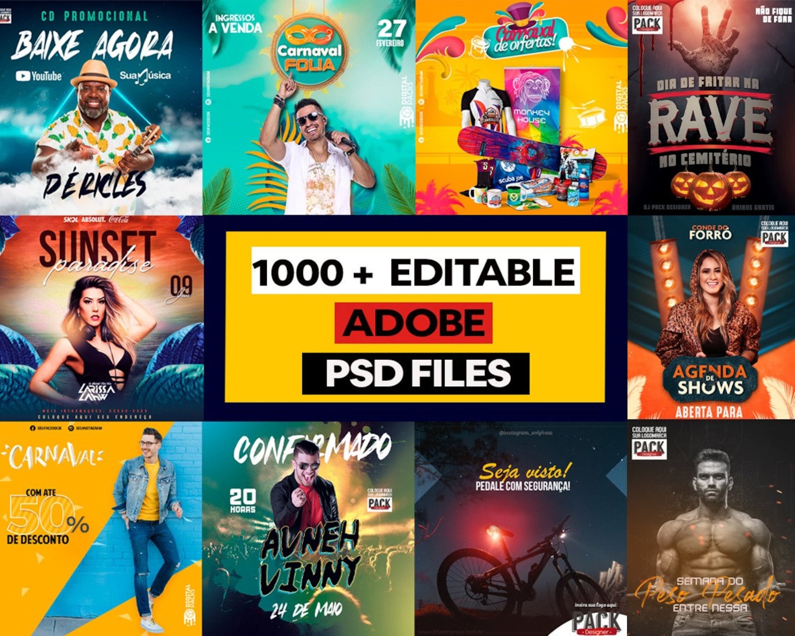 The Ultimate 1000+ Social Media PSD Template Bundle